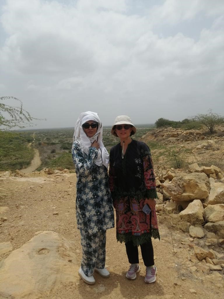 Naheed Memon and Zhang Li at Green Hydrogen Project Site